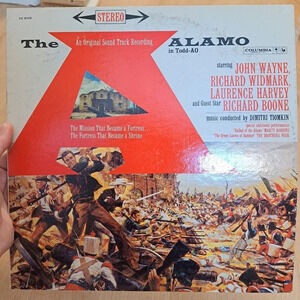 Vintage The‎ Alamo in Todd-AO Original Soundtrack Columbia Records Vinyl Record